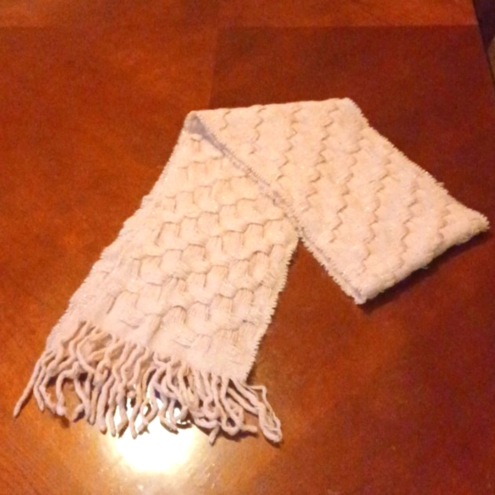 Vintage Made In Italy Natural Fibres Braided Lambs Wool Blend Scarve